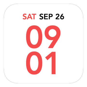 Light GCal digital clock widget with the date